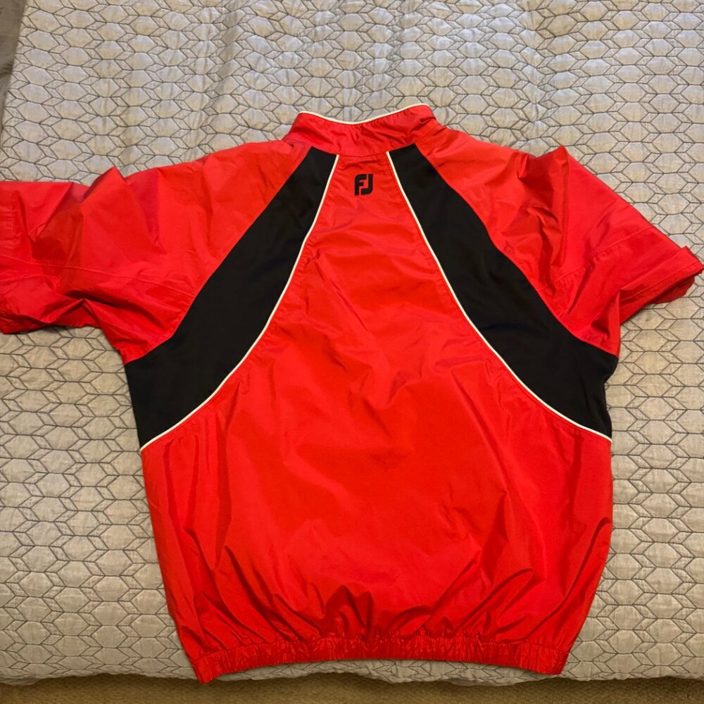 FootJoy DryJoys Tour Collection Golf Pullover Windshirt Red XL - Picture 3 of 3